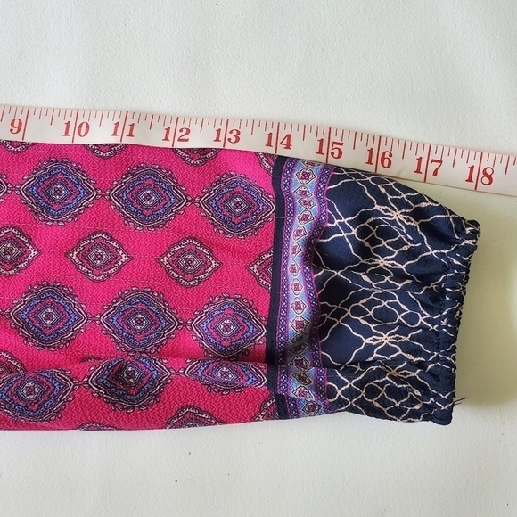 2/$35 SALE RUBY Rd Boho Peasant  Deep Pink flowy sleeve blouse. Size PS LIKE NEW - Picture 8 of 10